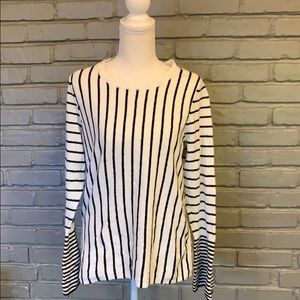 Light black and off white striped sweater